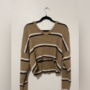 Brown Striped Pacsun Sweater, Worn Once Size M